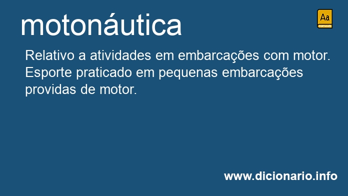 Significado de motonutica