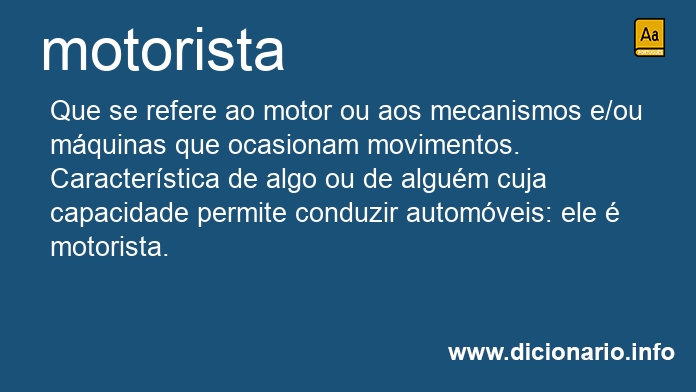 Significado de motorista