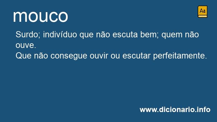 Significado de mouco