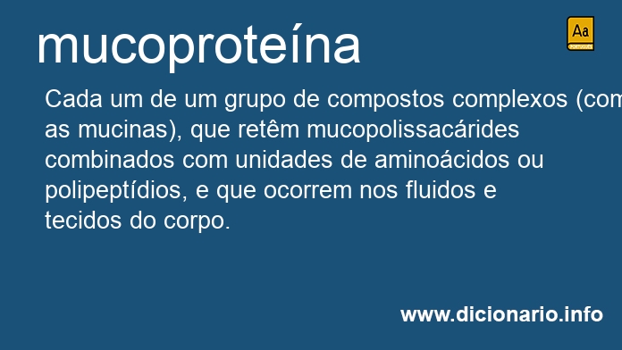 Significado de mucoprotena