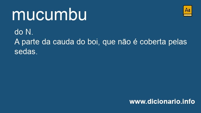 Significado de mucumbu