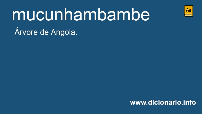 Significado de mucunhambambe