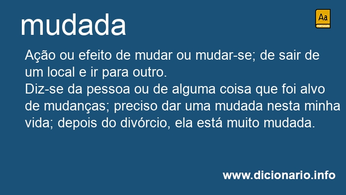 Significado de mudada