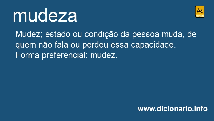 Significado de mudeza