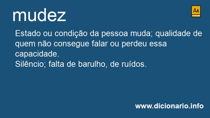 Significado de mudezes