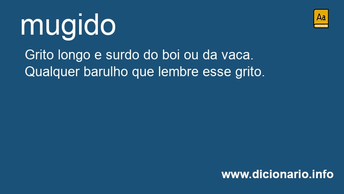 Significado de mugido