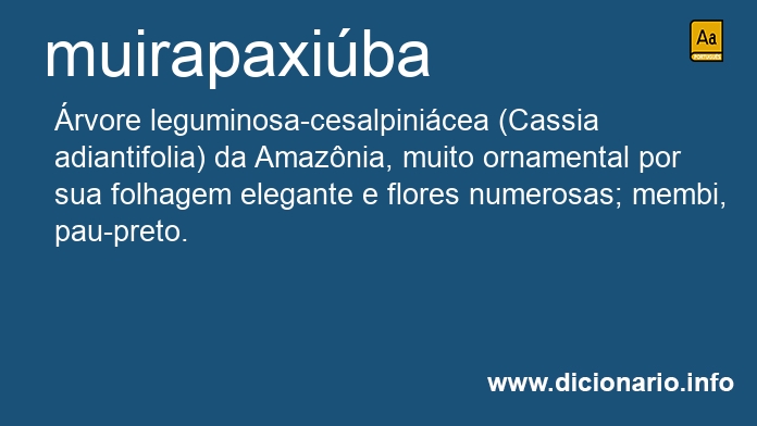 Significado de muirapaxiba