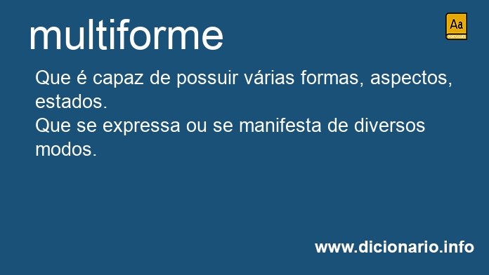 Significado de multiforme