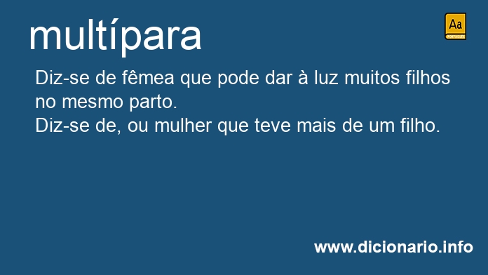 Significado de multpara