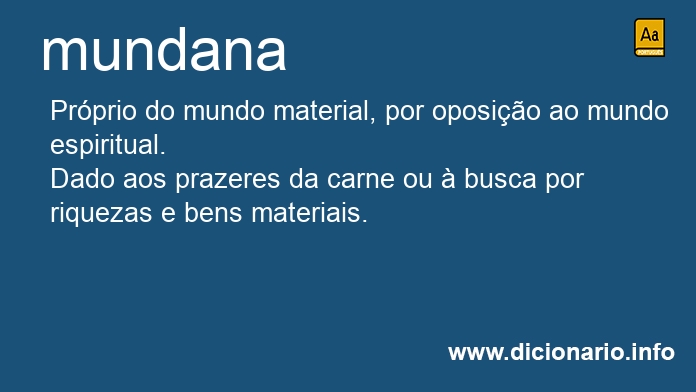 Significado de mundanas