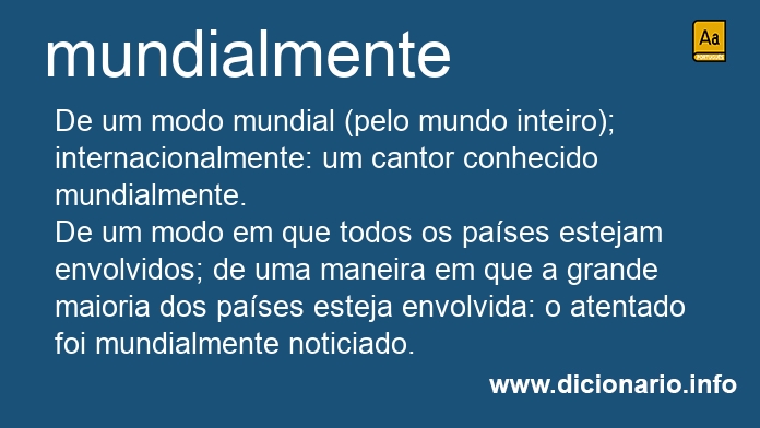 Significado de mundialmente