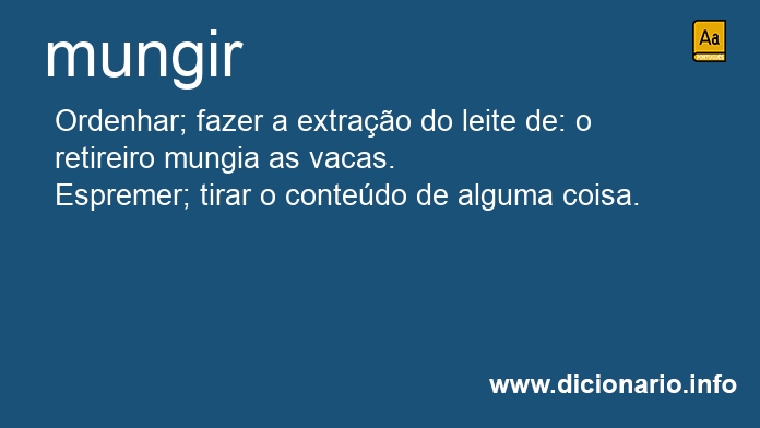 Significado de mungido