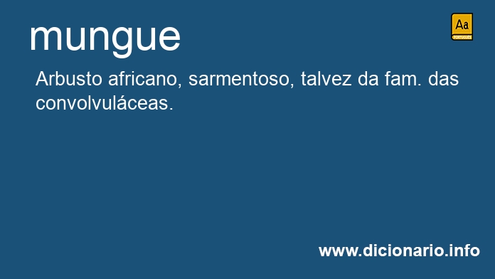 Significado de mungue