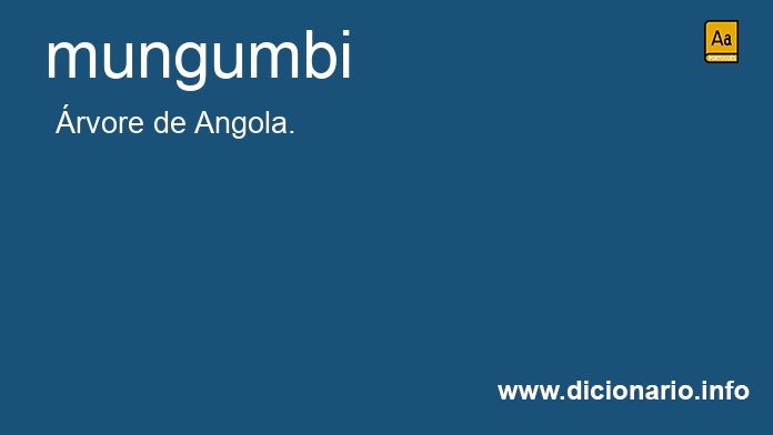 Significado de mungumbi