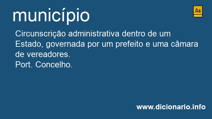 Significado de municpio