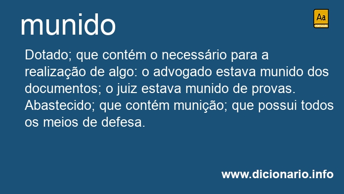 Significado de munido