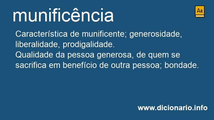 Significado de munificncias