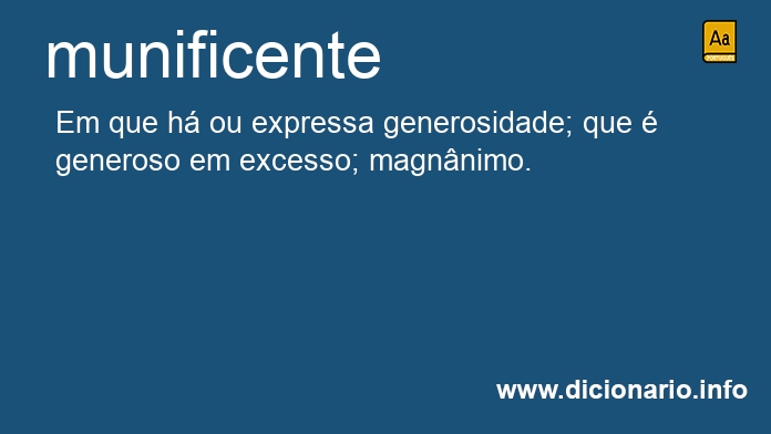 Significado de munificente