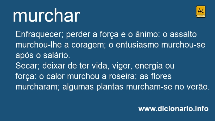 Significado de murcharam