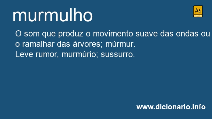 Significado de murmulho