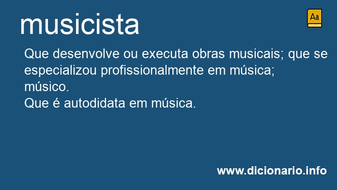 Significado de musicista