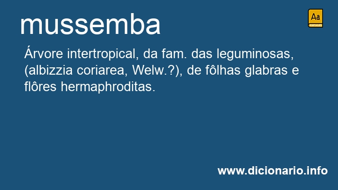 Significado de mussemba