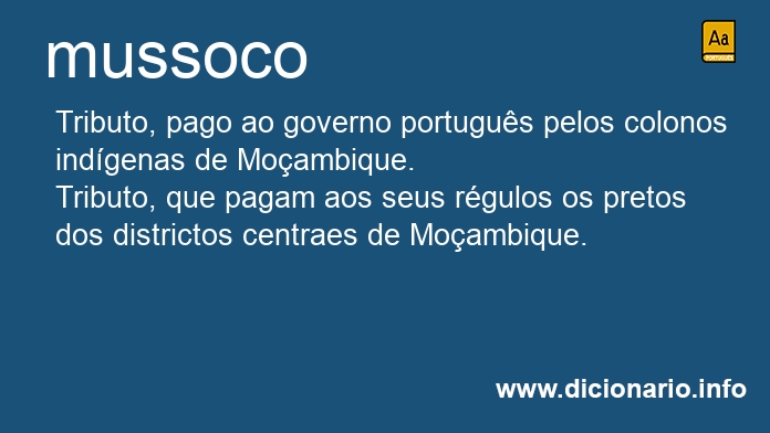 Significado de mussoco