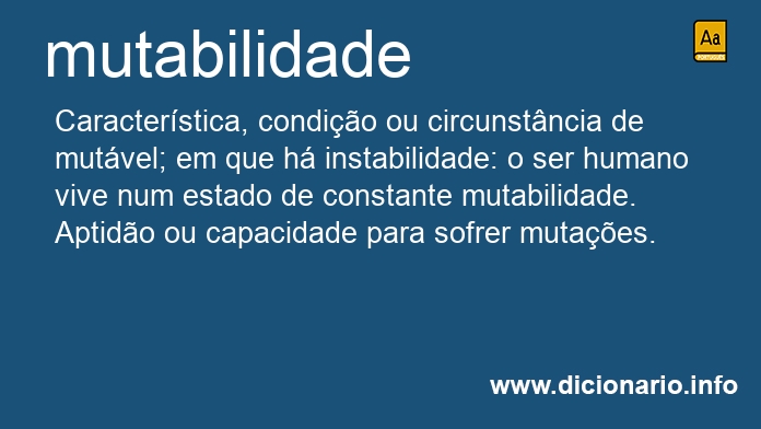 Significado de mutabilidade