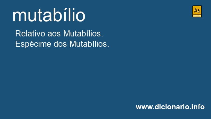 Significado de mutablio