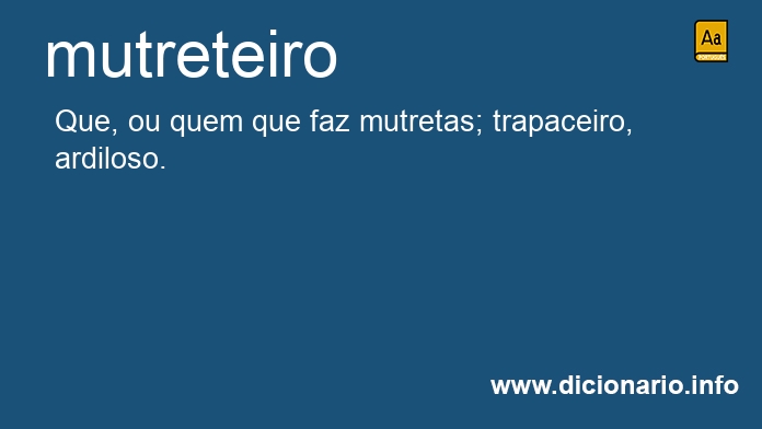 Significado de mutreteira