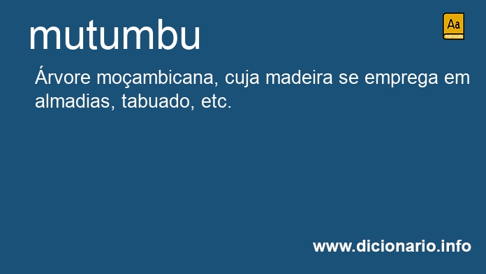 Significado de mutumbu