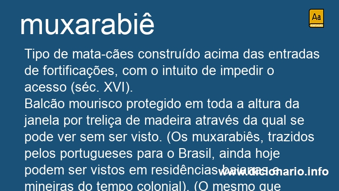 Significado de muxarabi