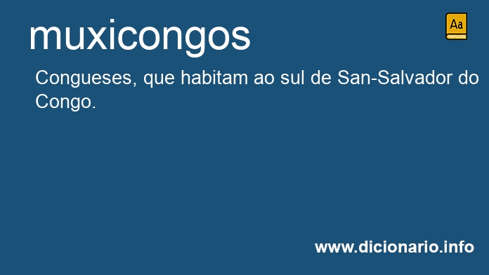 Significado de muxicongos