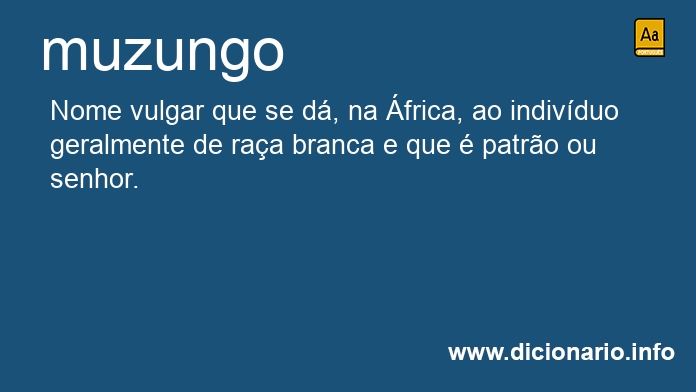 Significado de muzungo