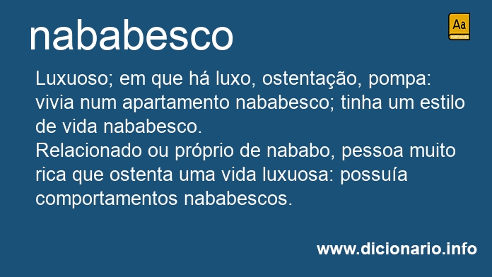 Significado de nababesco