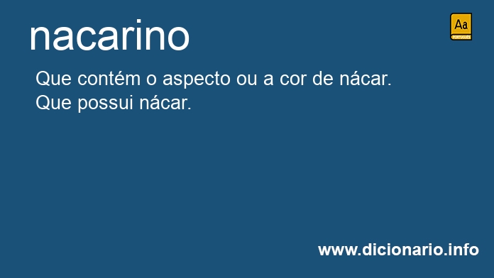 Significado de nacarino