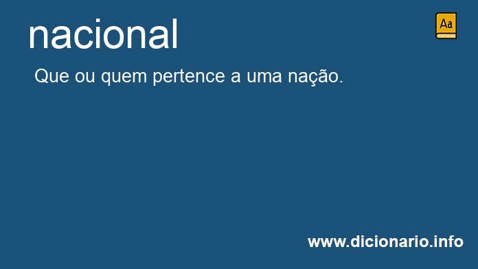 Significado de nacional