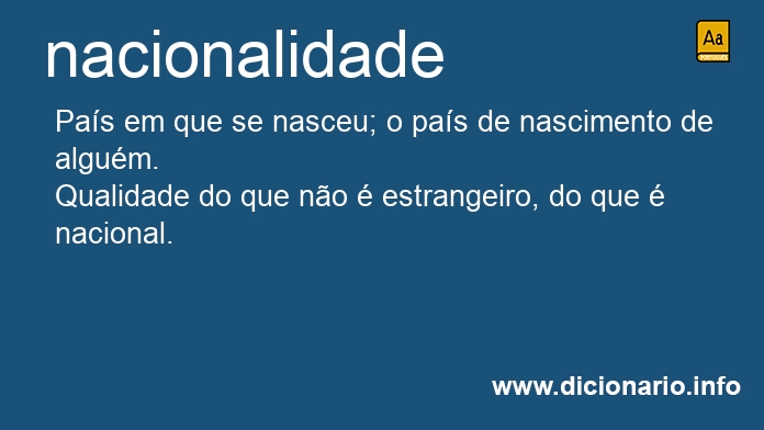 Significado de nacionalidade