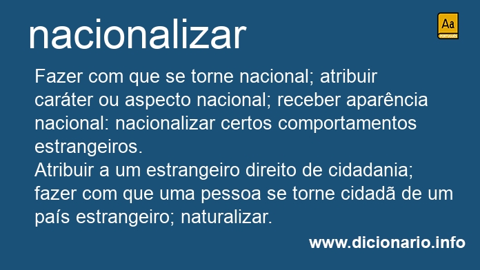 Significado de nacionalizastes