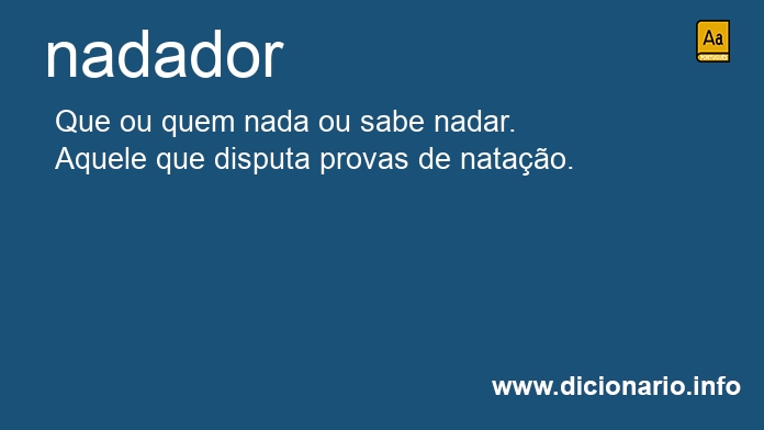 Significado de nadador