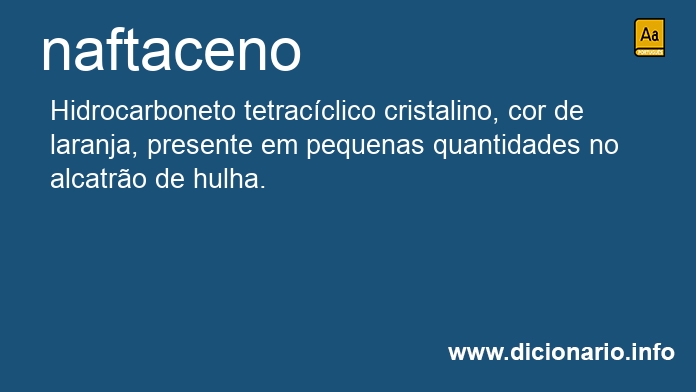 Significado de naftaceno