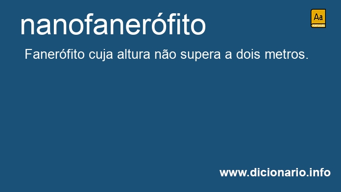 Significado de nanofanerfito