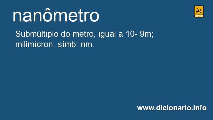 Significado de nanmetros