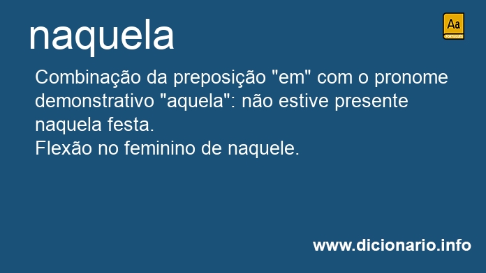 Significado de naquela