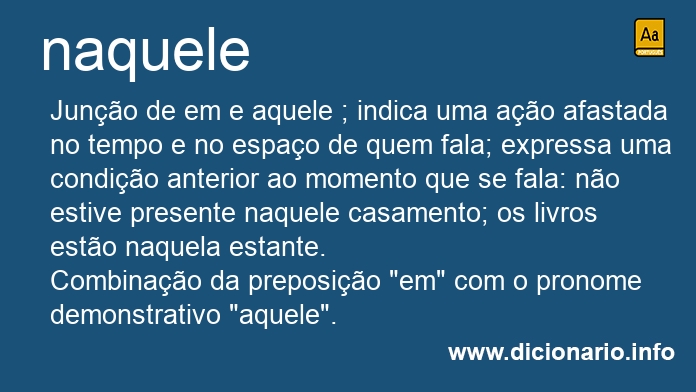 Significado de naquele