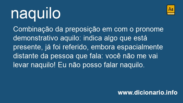 Significado de naquilo