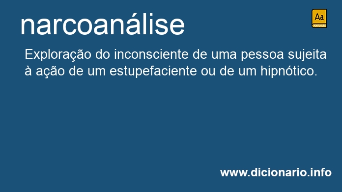 Significado de narcoanlise