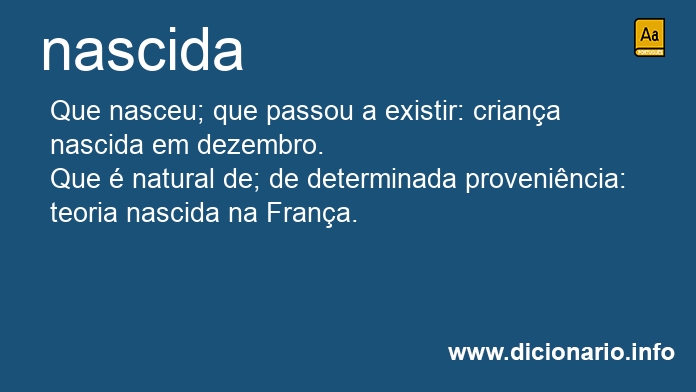 Significado de nascida