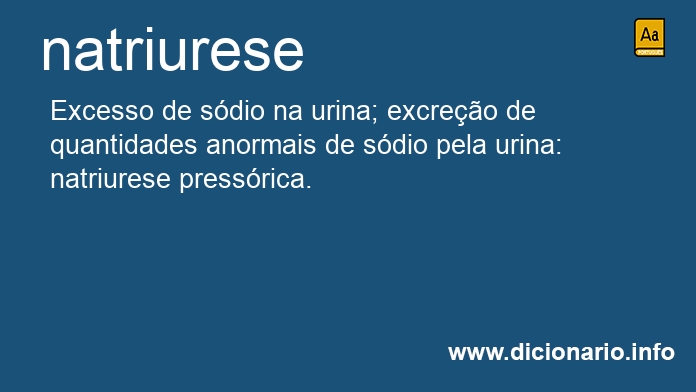 Significado de natriurese