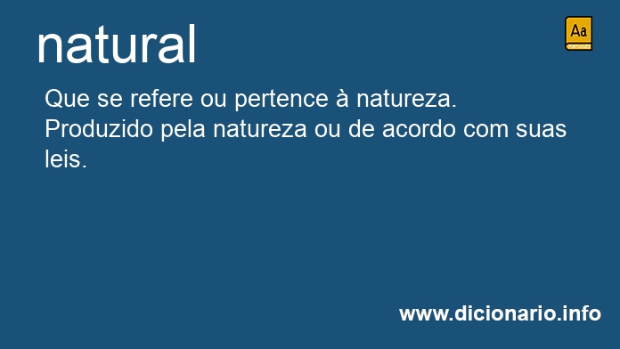 Significado de naturais